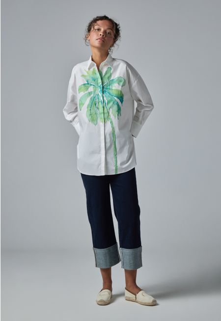 Single Tone Straight Legs Denim Trousers