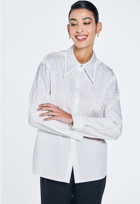 Crystal Embellished Shirt