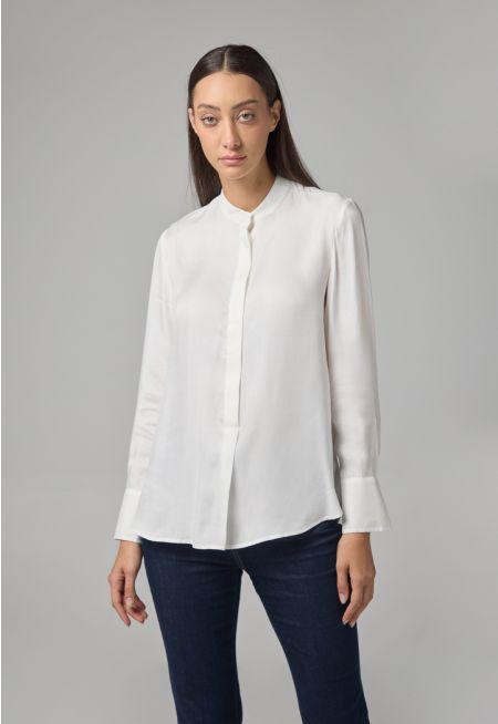 Mandarin Collar Basic Shirt 