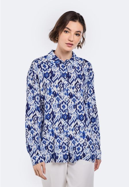 Ikat Print Shirt