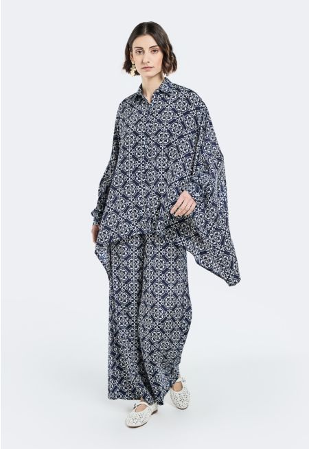 Printed Straight Leg Trousers