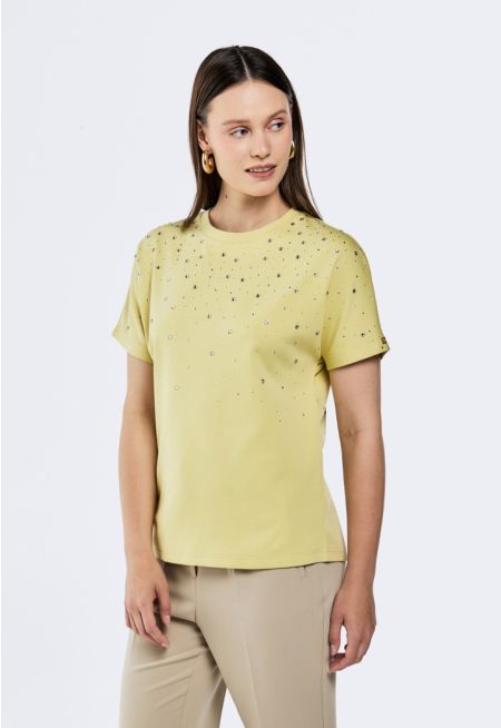 Crystal Embellished T-Shirt