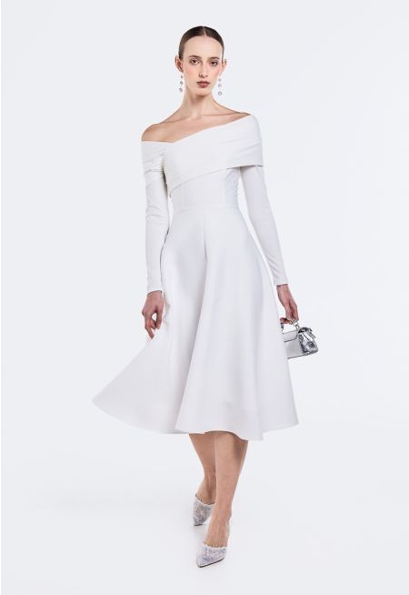 Drop Shoulder Midi Dress