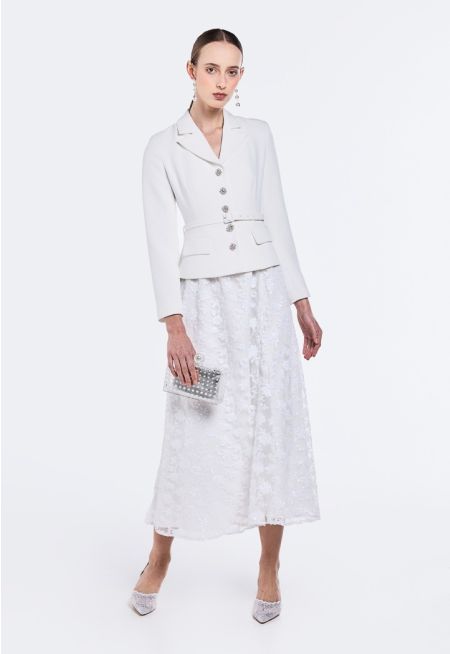 Floral Sequin-Embellished Dress