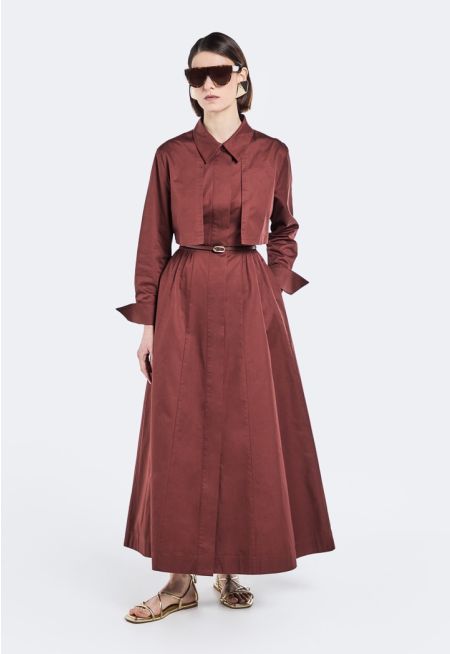 Maxi Dress With Attached Jacket