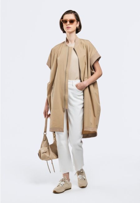 Short Sleeve Zip-Up Jacket