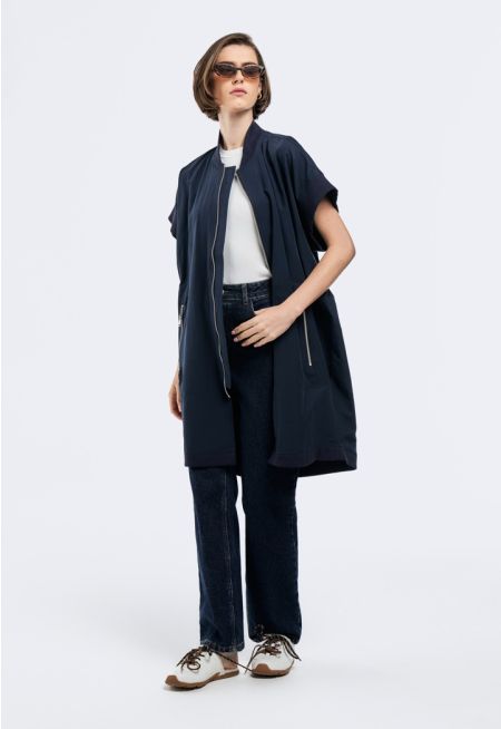 Short Sleeve Zip-Up Jacket