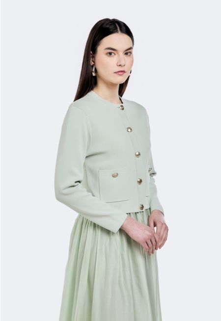 Knitted Cropped Cardigan