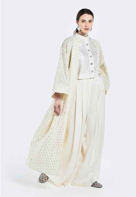 Dobby Textured Lurex Abaya