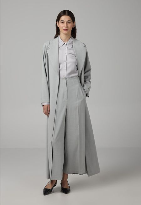 Solid Wide Leg Trousers