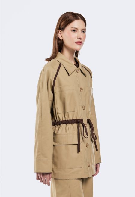 Multi-Pocket Contrast Jacket