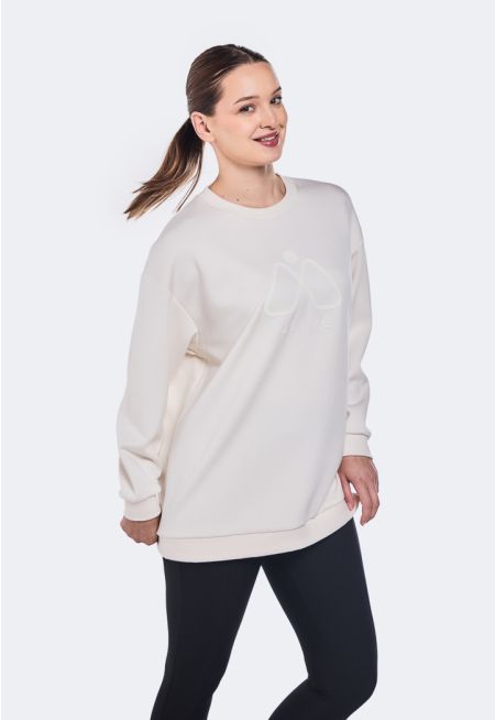 Embossed Rubber Print Sweatshirt