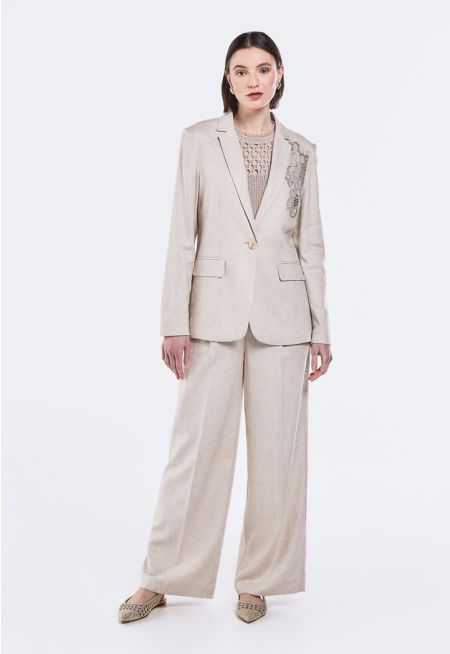 High Waist Pleated Waist Trousers