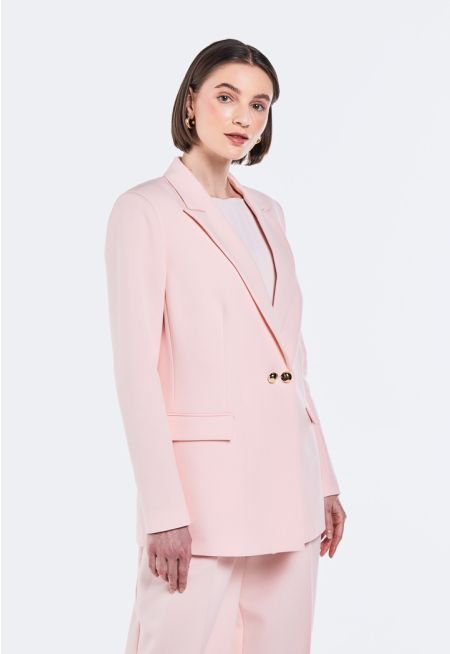 Formal Notched Collar Blazer