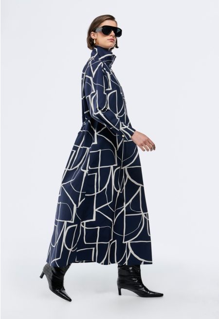 Abstract Print Dress
