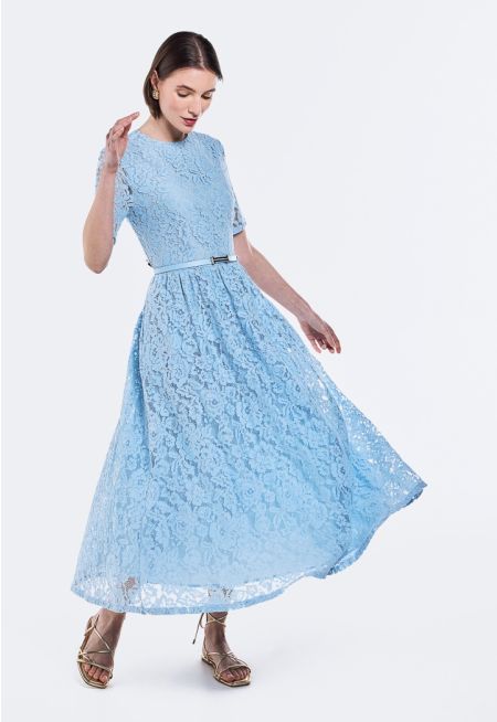 Floral Lace Midi Dress