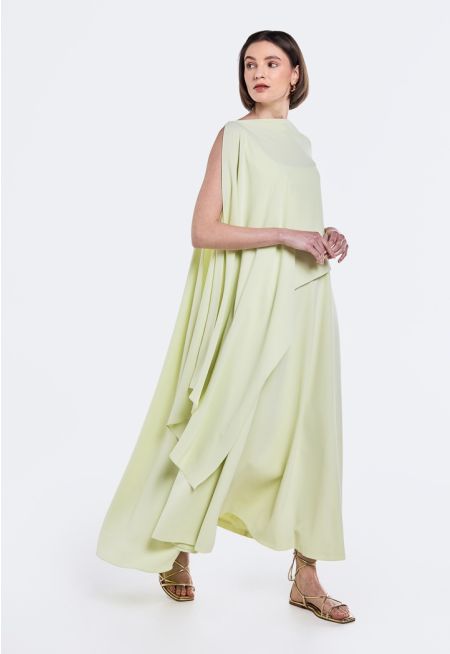 Solid Cape Dress Combo (2 PCS)