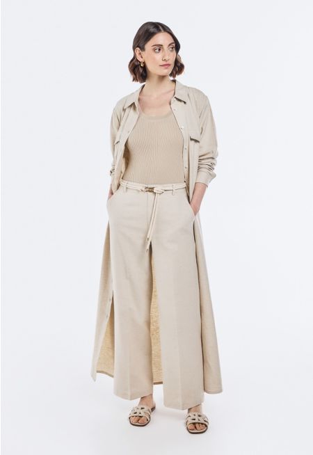 Straight Cut Linen Trousers