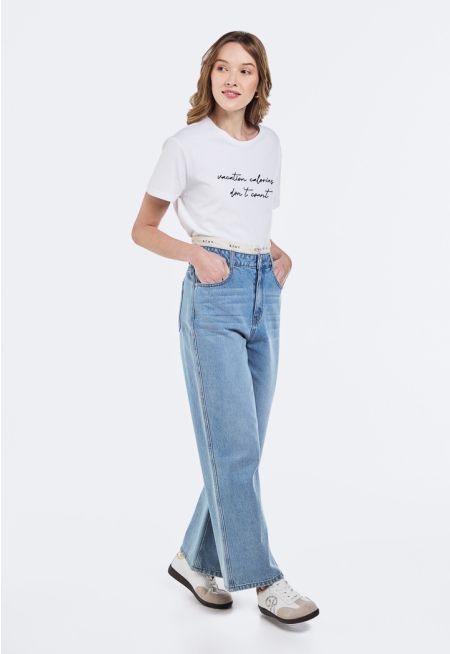 Double Waist Straight Cut Jeans