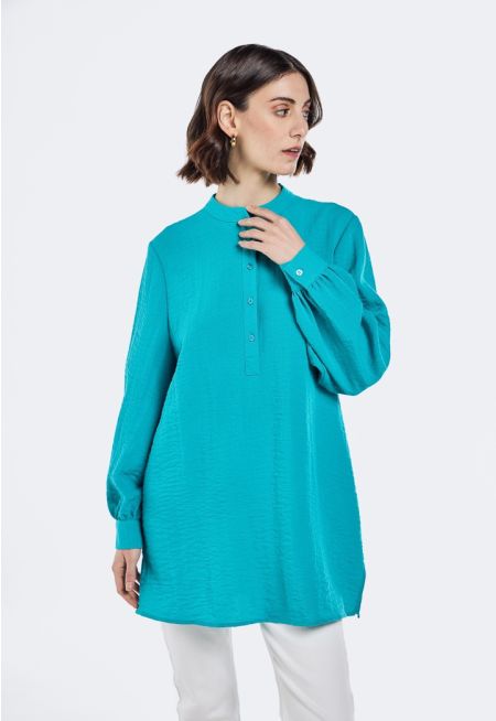 Solid Crinkled Tunic