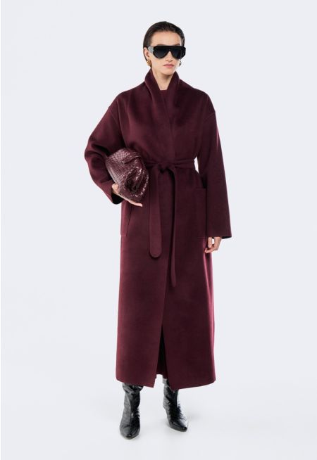 Belted Wool Overcoat
