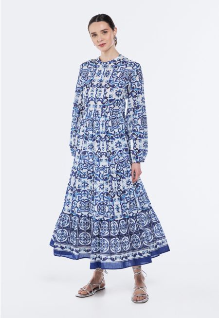 Printed Tiered Dress