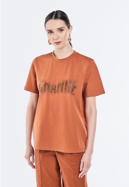 Strass Embellished T-Shirt