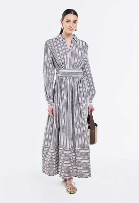 Contrast Striped Dress