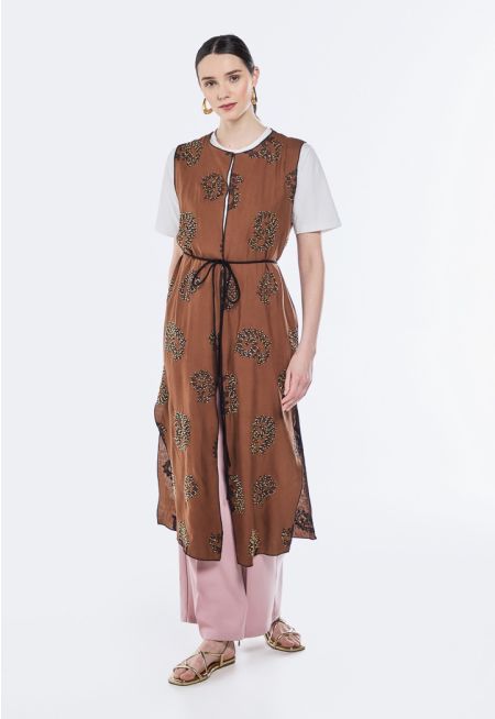 Embroidered Bead Embellished Vest