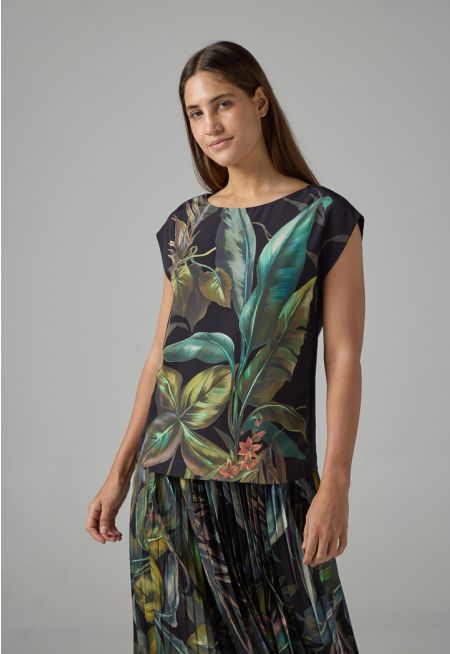 Floral Print Sleeveless Top