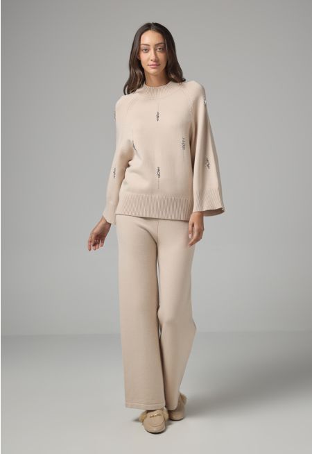 Knitted Elasticated Waist Trousers