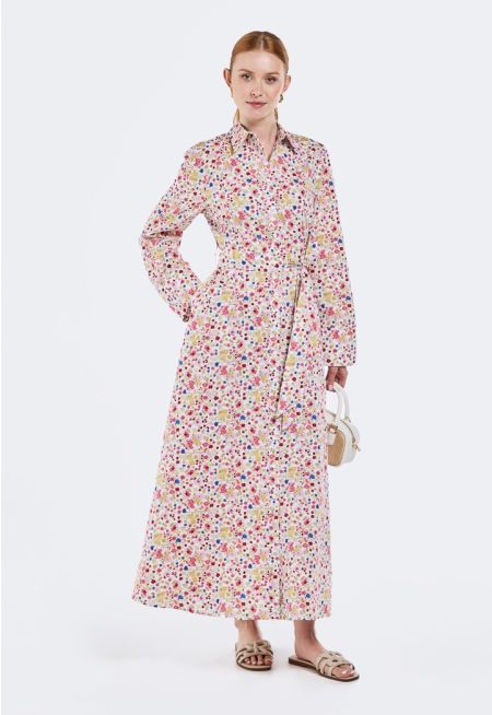 Multicolor Floral Print Dress