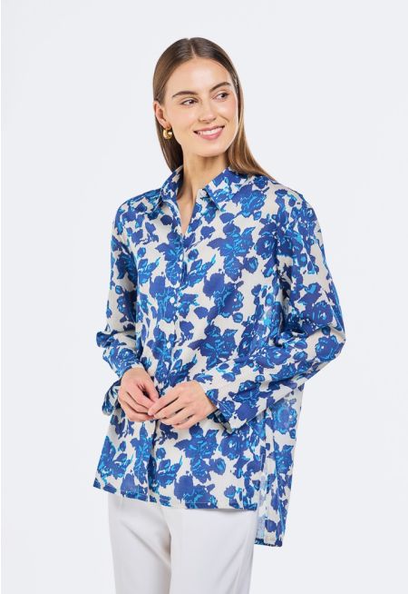 Floral Print Relaxed Fit Shirt