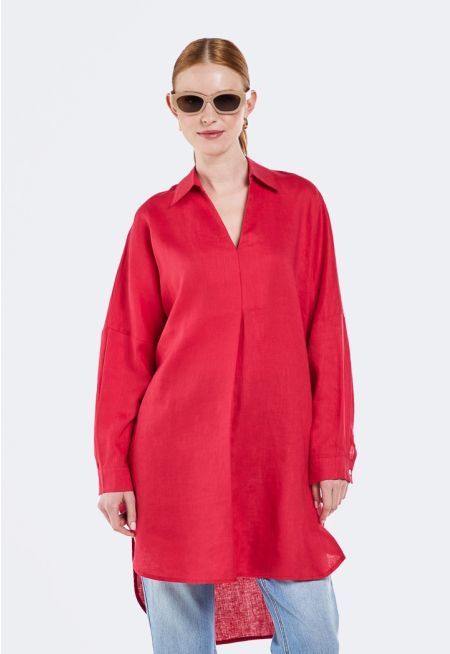 High Low Linen Tunic