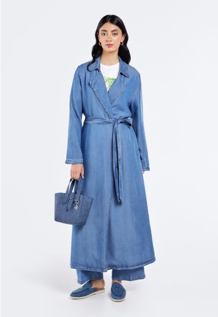 Belted Tencel Trench Coat