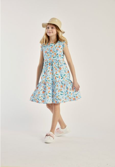 Sleeveless Floral Dress