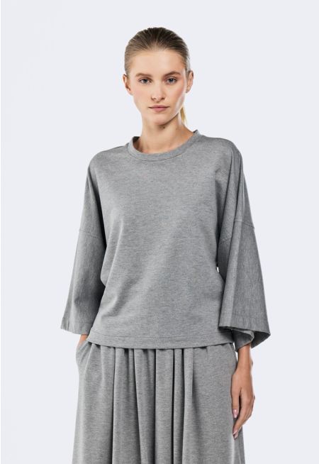 Dolman Sleeves Knitted Top