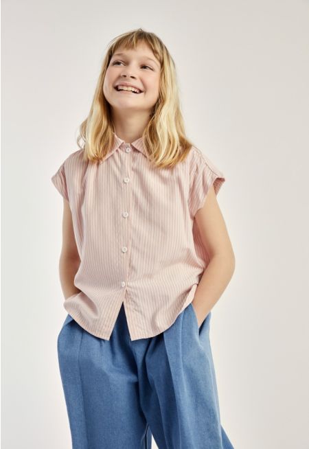 Sleeveless Striped Shirt