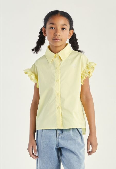 High-Low Ruffled Shirt