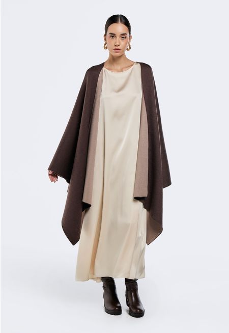 Solid Knitted Poncho