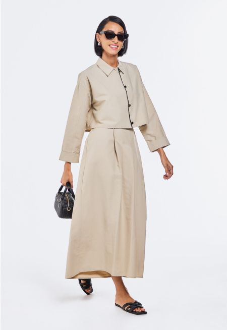 Solid Shirt and Pants Set (2PCS)