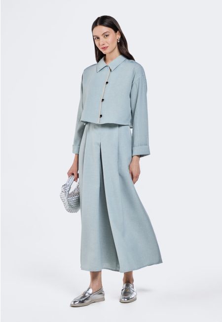 Shirt and Wide Trousers Set (2PCS)