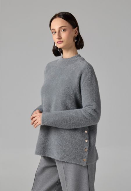 Long Sleeve Knitted Basic Blouse