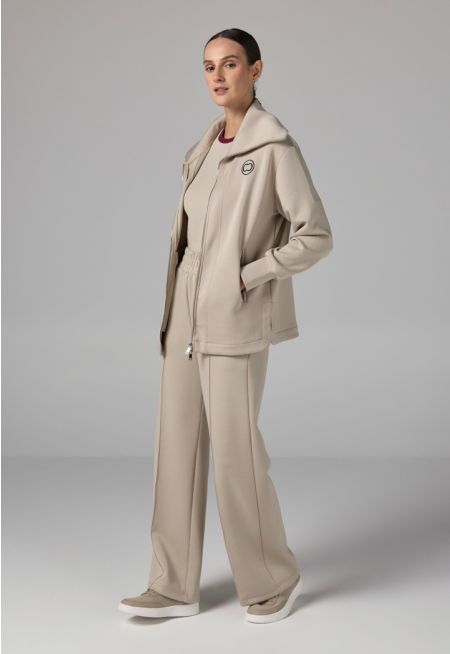 Wide Leg Pin Tuck Basic Trouser