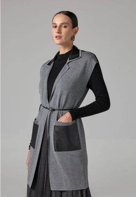  Sleeveless Knitted Sweater Vest