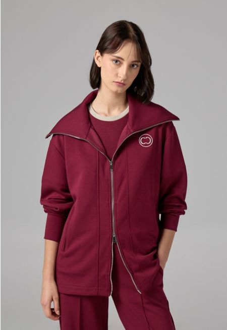 Full-Zip Solid Jacket