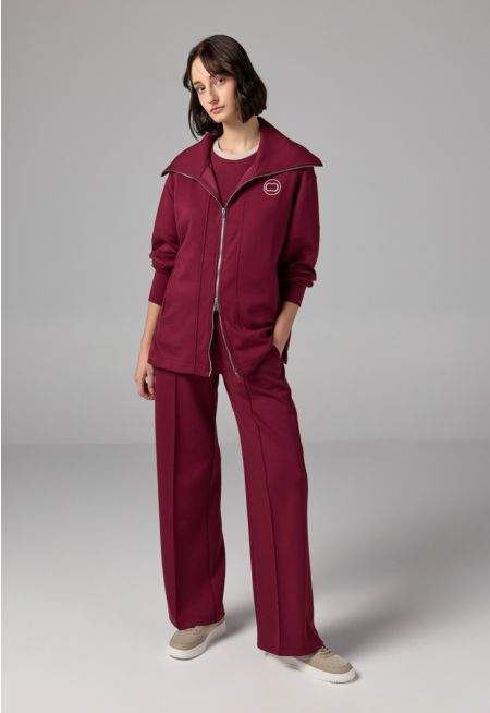 Wide Leg Pin Tuck Basic Trouser