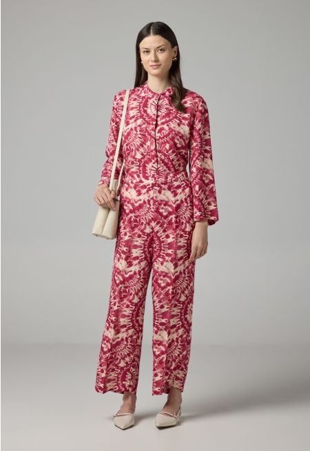 Printed Elasticated Waist Trousers