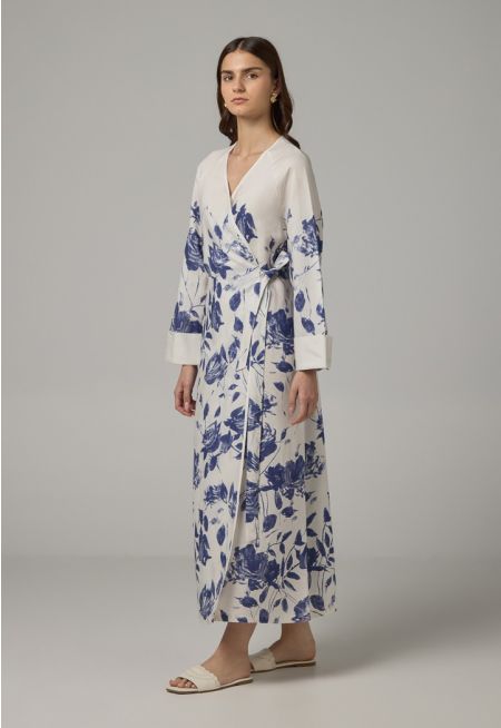 Floral Print Tie Waist Dress