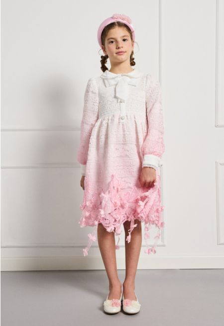 Floral Lace Hems Dress